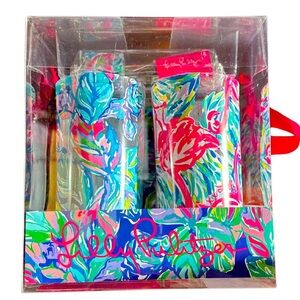 NIB Lily Pulitzer Acrylic tumbler set